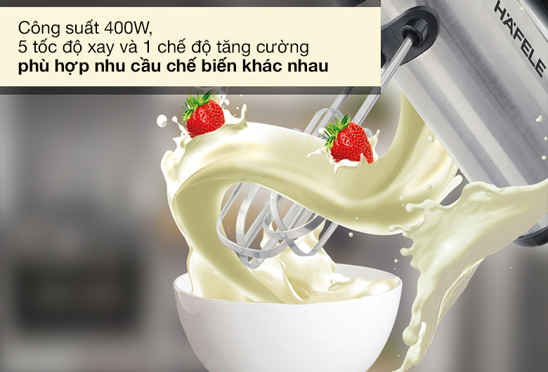 Máy đánh trứng cầm tay Hafele HH-B400A giúp nhào trộn nhanh, hiệu quả và bền bỉ