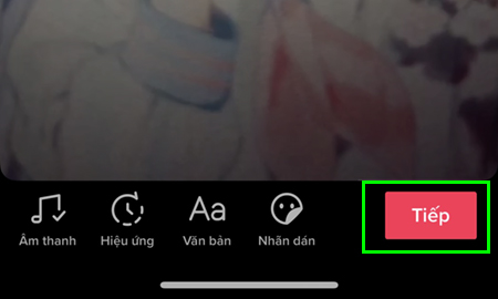 Nhấn vào nút Tiếp