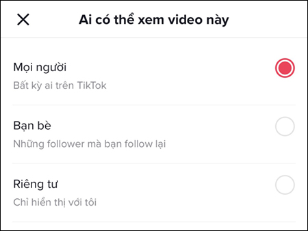 Thay đổi cài đặt riêng tư của video