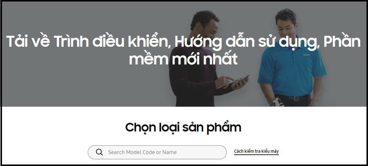 Truy cập trang web của Samsung và nhập số kiểu máy và nhập kiểu máy loa soundbar của bạn