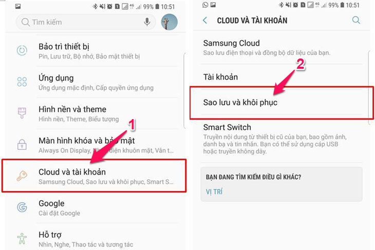 Sao lưu và khôi phục
