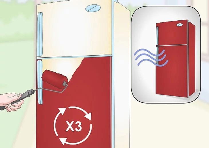 Sơn lớp lót từ trên xuống dưới và từ trái qua phải hoặc ngược lại