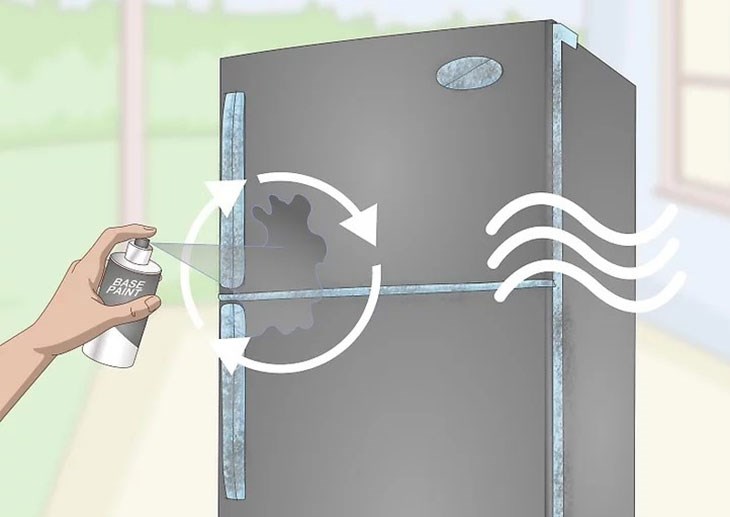 Tiến hành xịt lớp sơn màu sau khi lớp sơn lót đã khô hoàn toàn
