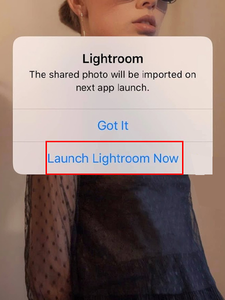 Chọn Launch Lightroom Now