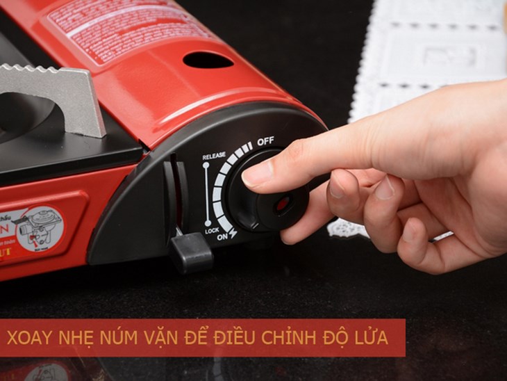 Bạn có thể dễ dàng điều chỉnh tăng/giảm ngọn lửa