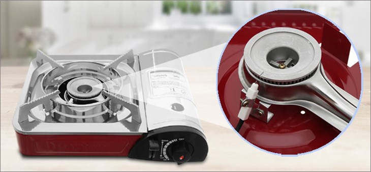 Bạn hãy kiểm tra đầu đốt của bếp ga mini Duxton DG-290 có rò rỉ khí gas hay không trước khi sử dụng