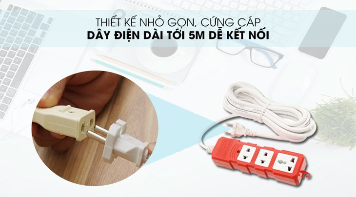 Bạn có thể sử dụng ổ cắm điện Điện Quang 3 lỗ 5m ĐQ ESKHP 3RW riêng biệt cho bếp hồng ngoại