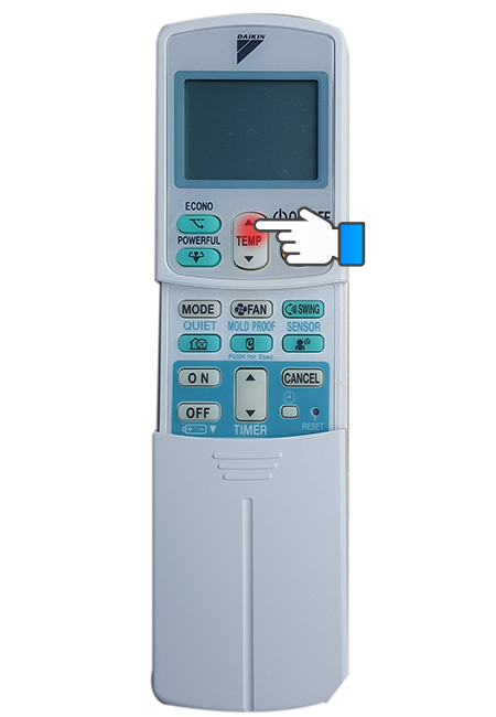 Điều chỉnh nhiệt độ cho máy lạnh.
