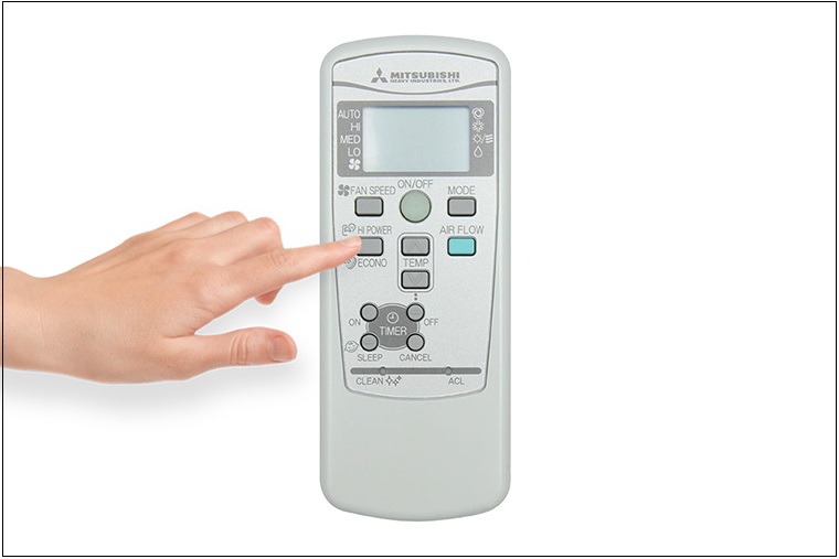 Chế độ HI POWER/ECONO trên máy lạnh Mitsubishi Heavy