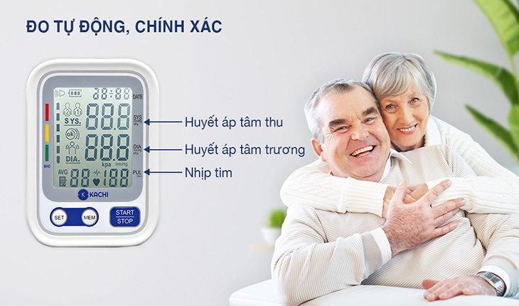 Máy đo huyết áp tự động Kachi RAK268 đo tự động, kết quả chính xác