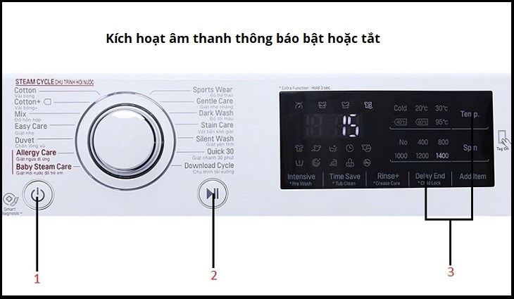 Các bước kích hoạt âm thanh thông báo bật/tắt