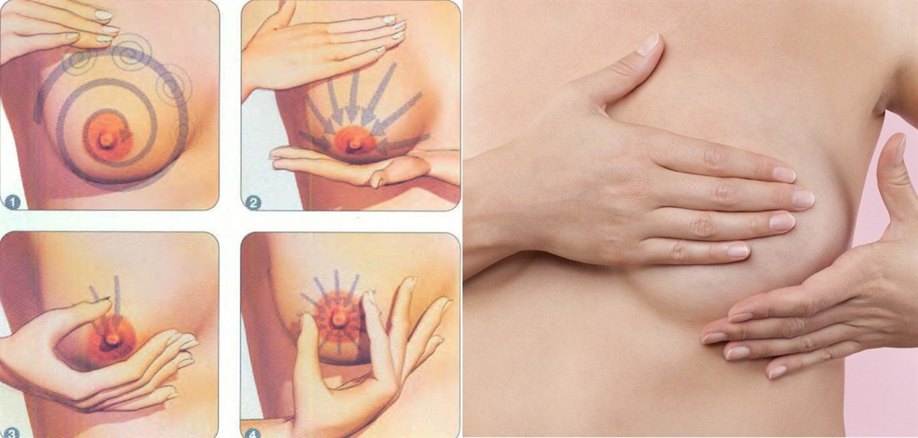 Các bước massage ngực trước khi hút sữa