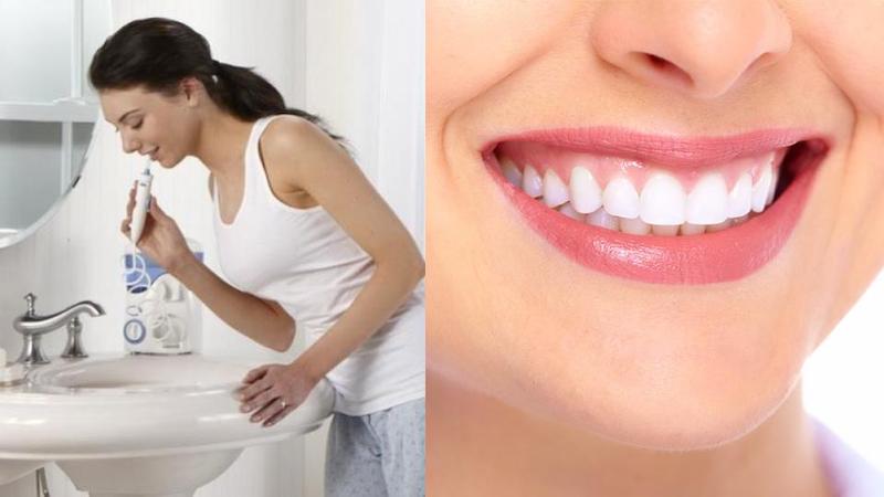 Sử dụng máy tăm nước giúp răng trắng sáng và chống hôi miệng