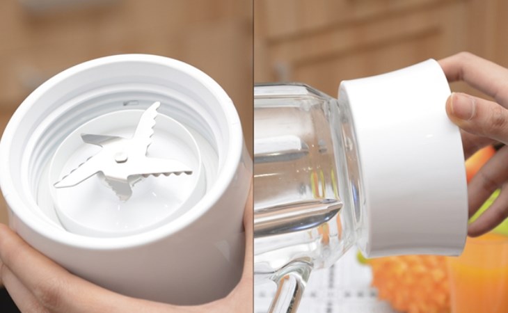 Bạn nên vặn chặt bộ phận lưỡi dao vào cối xay để đảm bảo an toàn khi sử dụng cũng như giúp thiết bị vận hành ổn định