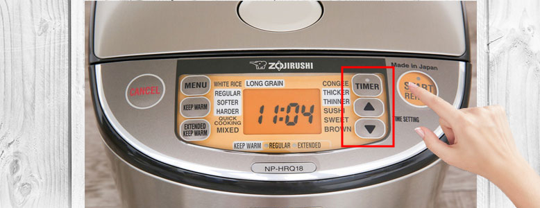 Nút chỉnh thời gian trên nồi cơm điện cao tần Zojirushi 1.8 lít NP-BSQ18V-TA
