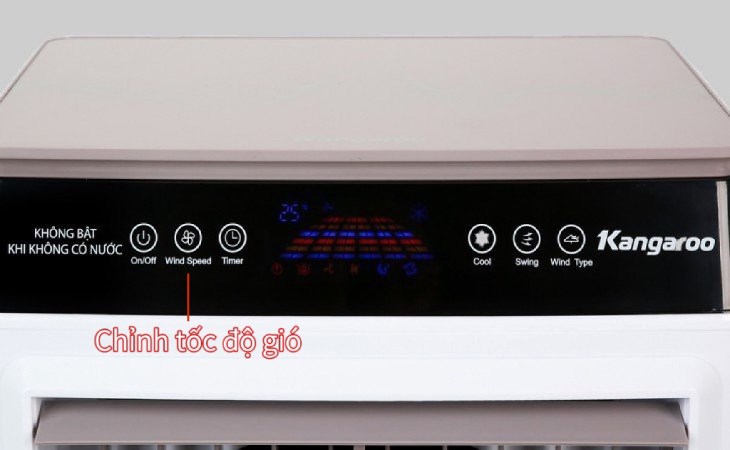 Bấm nút Speed để điều chỉnh tốc độ gió của quạt