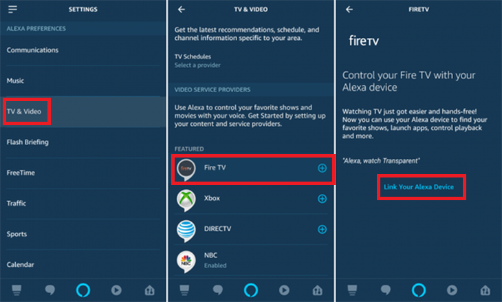 Ghép nối TV với trợ lí Amazon Alexa
