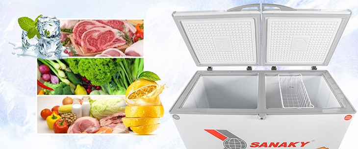 Cho tủ chạy không tải trước khi trữ thực phẩm