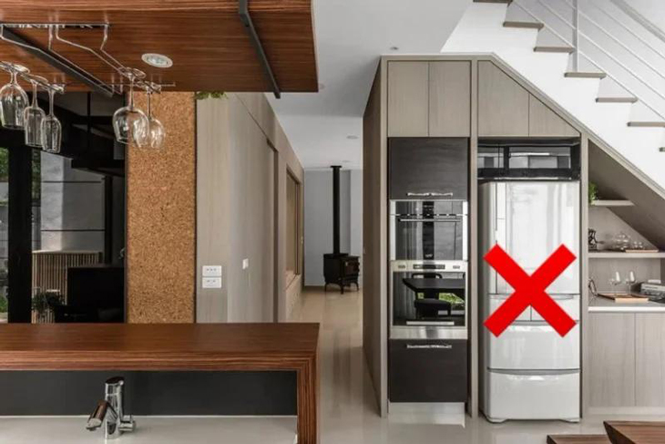 Không đặt tủ lạnh ở gần các nguồn sinh nhiệt