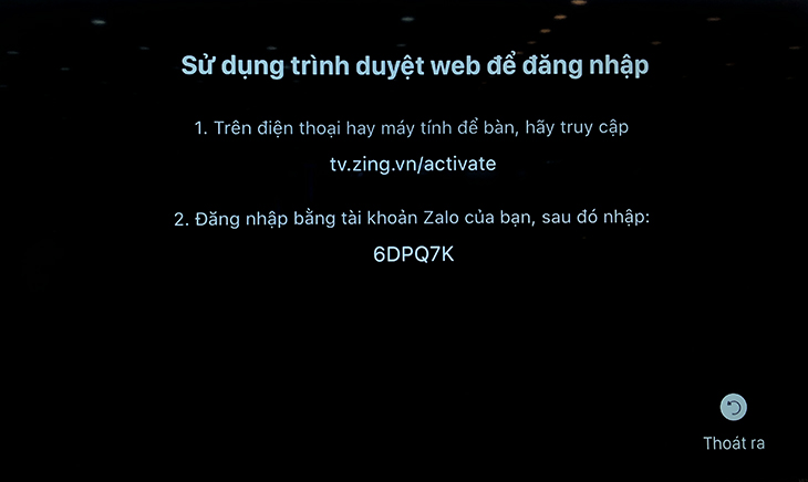Giao diện hướng dẫn cách đăng nhập