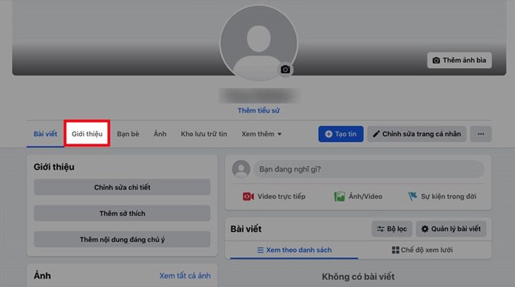 Bấm chọn Giới thiệu ở bên phải mục bài viết