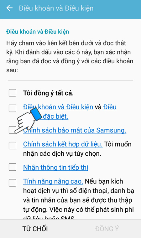 Cách tạo tài khoản Samsung Account