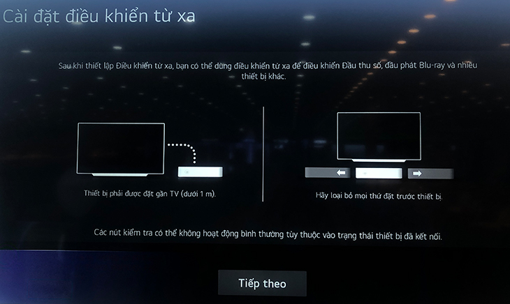 Cài đặt điều khiển từ xa