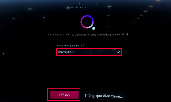 Chọn mạng wifi và kết nối