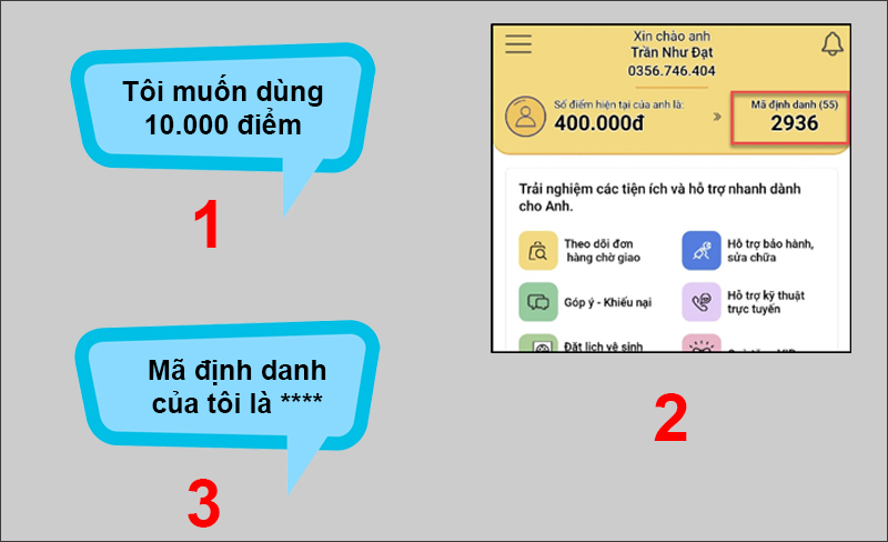 Hướng dẫn cách dùng điểm trên Quà Tặng Vip