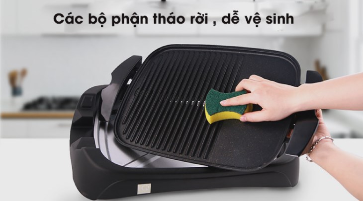 Bạn nên dùng chất tẩy rửa chuyên dụng để dễ dàng vệ sinh bếp nướng điện Sunhouse SHD4602