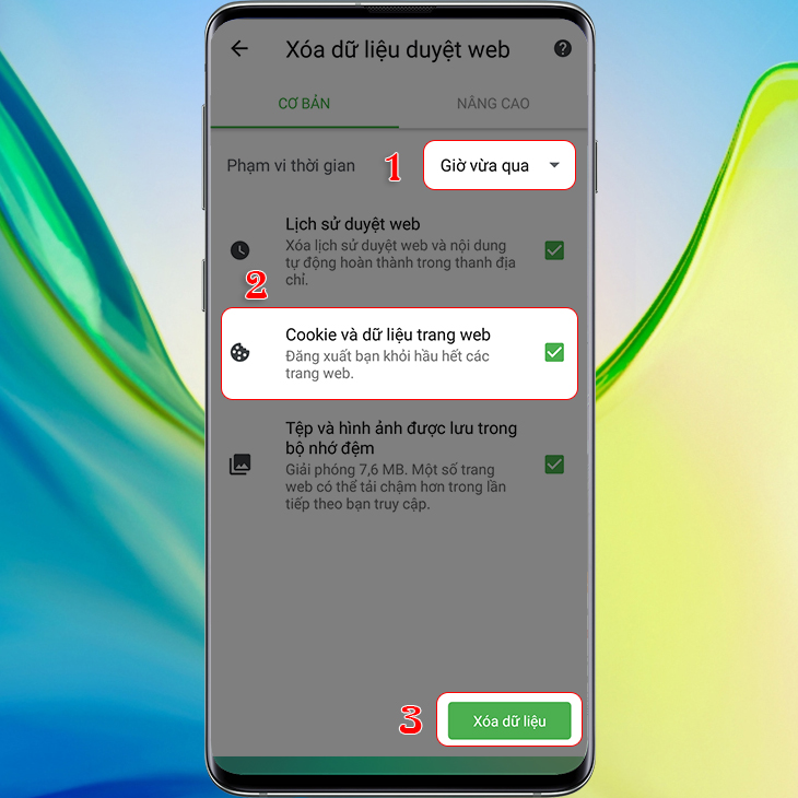 Xóa dữ liệu duyệt web