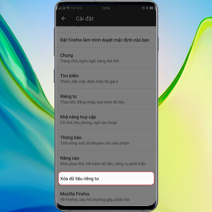 Xóa dữ liệu riêng tư