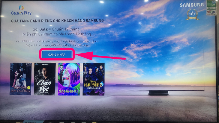 Cách đăng nhập tài khoản trên ứng dụng Galaxy Play
