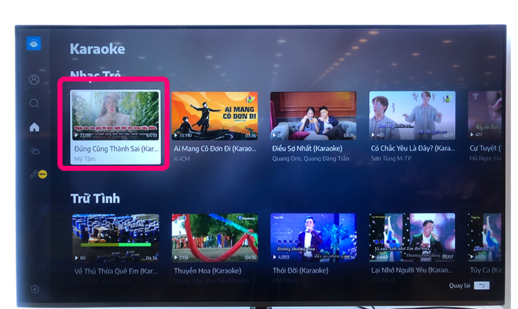 Cách hát karaoke bằng ứng dụng nhạc của tui trên tivi LG