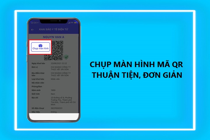 Cho phép chụp màn hình mã QR