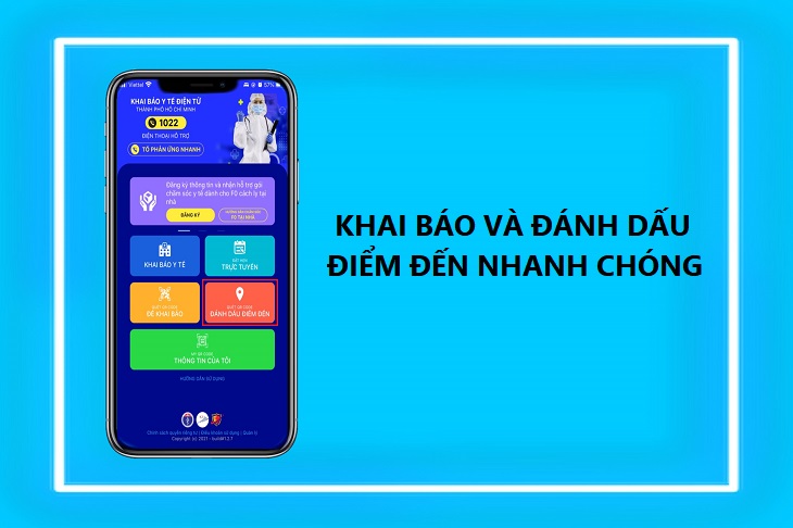 Tính năng check-in thuận tiện ra vào nơi khai báo