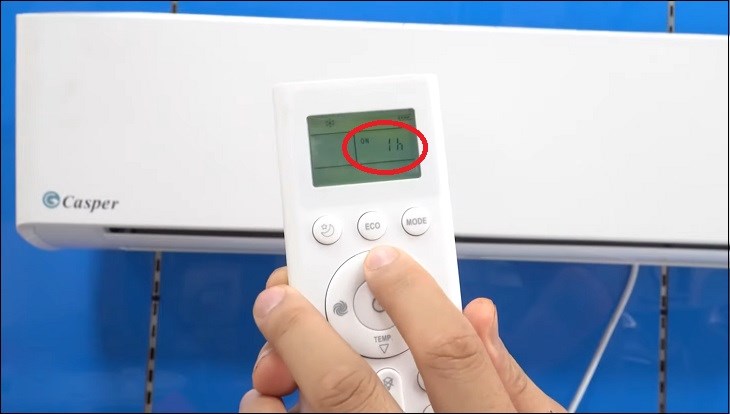 Cách hẹn giờ bật trên điều hòa Casper dòng L series và H series