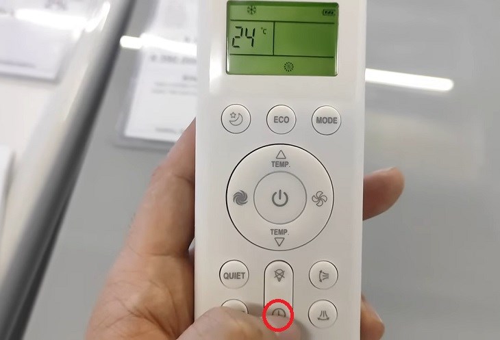 Nhấn nút TIMER lần nữa để tắt chức năng hẹn giờ trên điều hòa