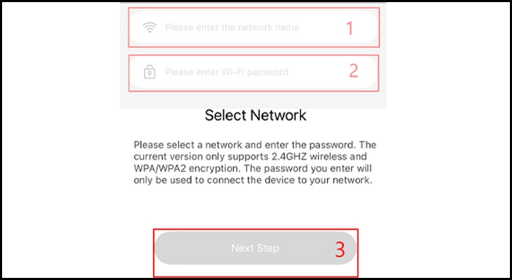 Nhập mật khẩu WiFi và đợi ứng dụng tìm đèn trần