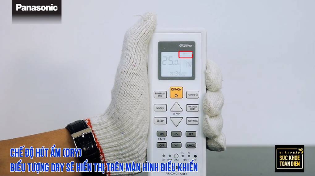 Hướng dẫn sự dụng các chức năng trên điều khiển máy lạnh - Chế độ hút ẩm