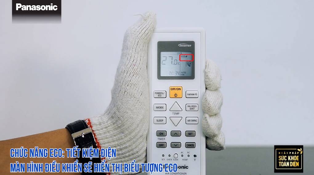 Hướng dẫn sự dụng các chức năng trên điều khiển máy lạnh - Chức năng Eco