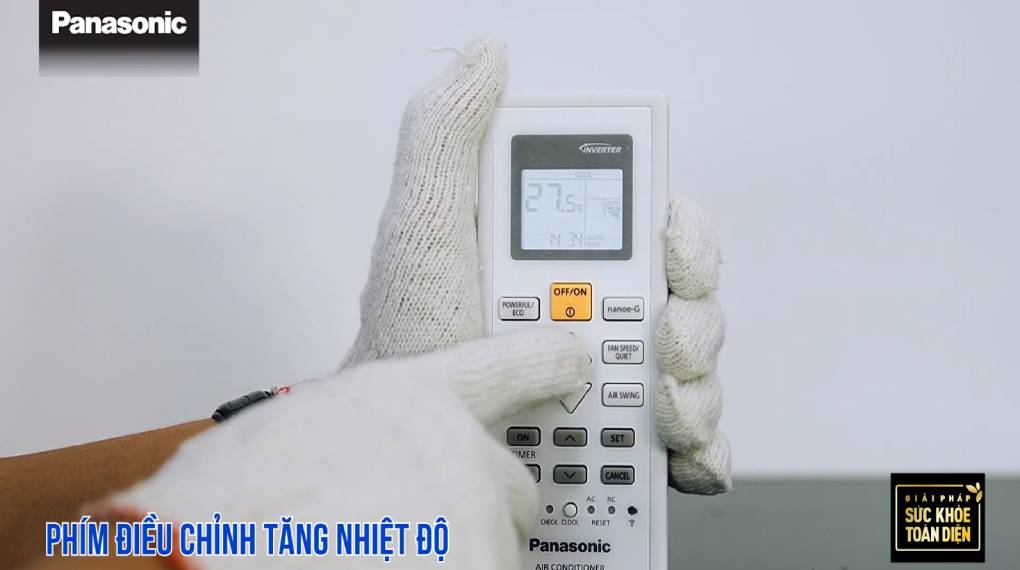 Hướng dẫn sự dụng các chức năng trên điều khiển máy lạnh - Phím tăng nhiệt độ