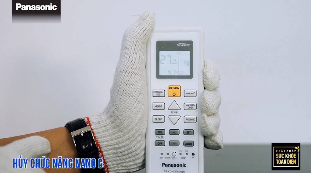 Hướng dẫn sự dụng các chức năng trên điều khiển máy lạnh - Tắt Nanoe-G