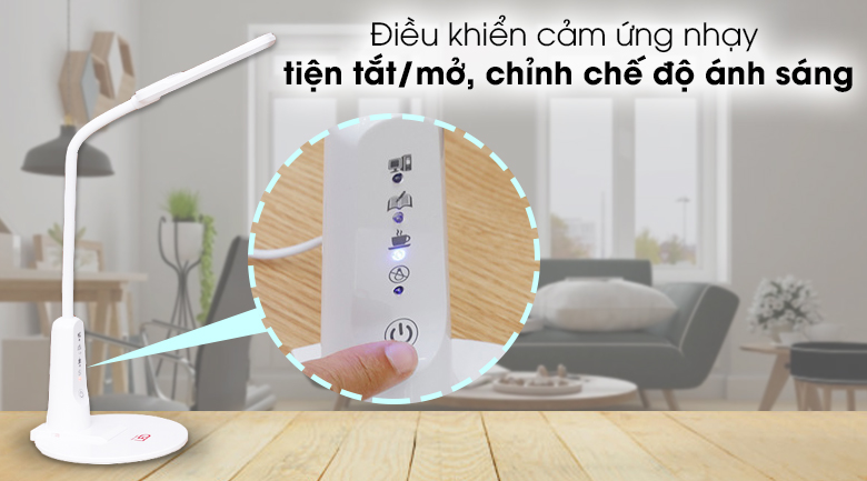 Đèn bàn học Điện Quang ĐQ LDL04 cho phép người dùng tùy chỉnh mức sáng phù hợp theo nhu cầu