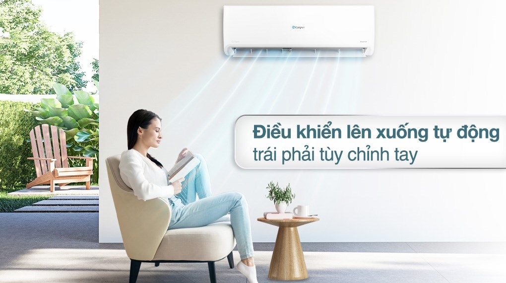 Máy lạnh 2 chiều Casper Inverter 2 HP GH-18IS35 có khả năng điều khiển lên xuống tự động, trái phải tùy chỉnh tay.