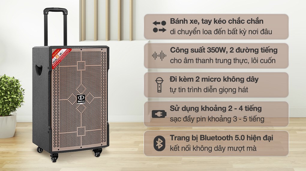 Loa kéo karaoke Dalton TS-12G350N 350W