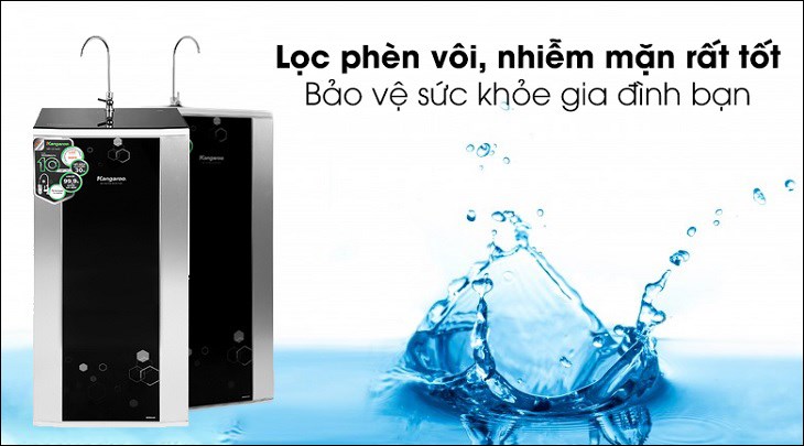 Máy lọc nước R.O nước mặn, nước lợ Kangaroo KG3500AVTU 10 lõi có thể lọc được nước mặn và nước lợ
