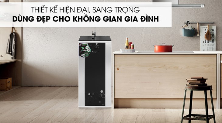 Máy lọc nước RO Kangaroo KG88AVTU 7 lõi được thiết kế kiểu tủ đứng gọn đẹp, chắc chắn