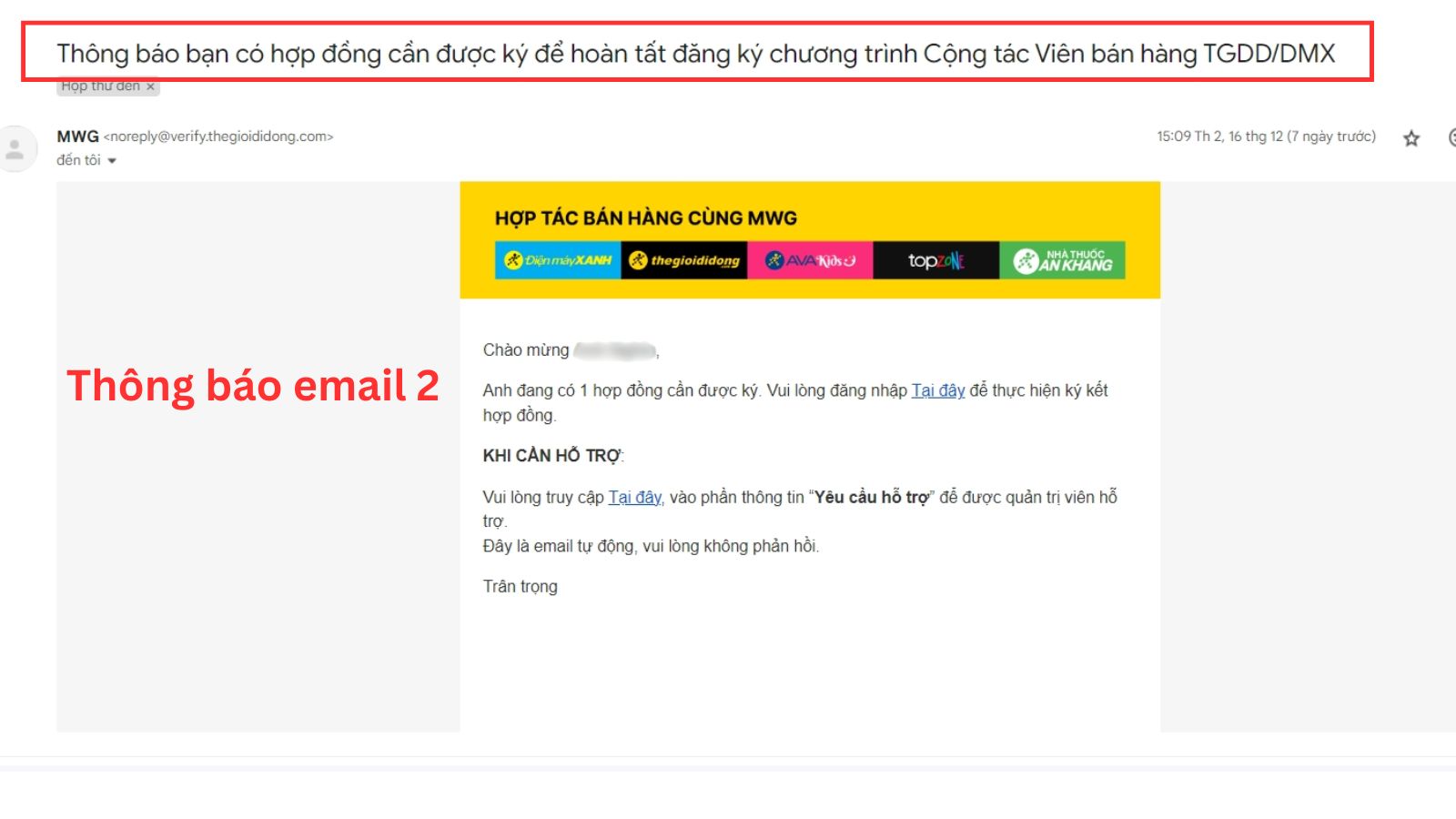 Thông báo kí hợp đồng CTV