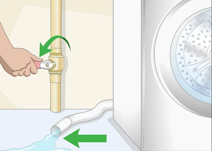 xả nước máy giặt